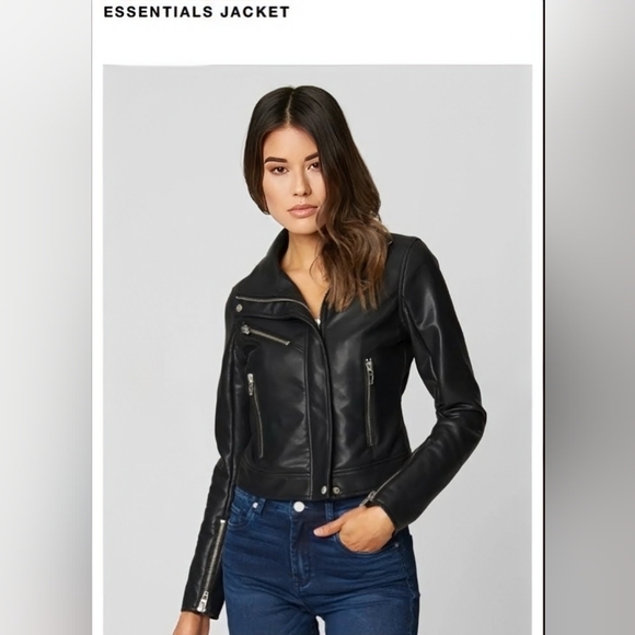 Blank NYC Essentials Women's Vegan Leather Moto Jacket Size XL NWT